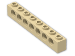 LEGO® Brick: Technic Brick 1 x 8 with Holes 3702 | Color: Brick Yellow