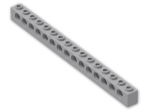 LEGO® Brick: Technic Brick 1 x 16 with Holes 3703 | Color: Medium Stone Grey