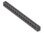 LEGO® Brick: Technic Brick 1 x 16 with Holes 3703 | Color: Dark Stone Grey