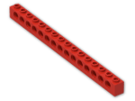 LEGO® Brick: Technic Brick 1 x 16 with Holes 3703 | Color: Bright Red