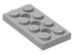 LEGO® Brick: Technic Plate 2 x 4 with Holes 3709b | Color: Medium Stone Grey