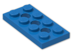 LEGO® Stein: Technic Plate 2 x 4 with Holes 3709b | Farbe: Bright Blue