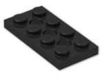 LEGO® Brick: Technic Plate 2 x 4 with Holes 3709b | Color: Black
