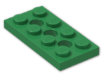 LEGO® Brick: Technic Plate 2 x 4 with Holes 3709b | Color: Dark Green