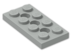 LEGO® Brick: Technic Plate 2 x 4 with Holes 3709b | Color: Grey