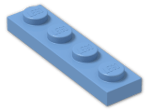 LEGO® Stein: Plate 1 x 4 3710 | Farbe: Medium Blue