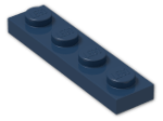 LEGO® Brick: Plate 1 x 4 3710 | Color: Earth Blue