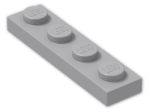 LEGO® Brick: Plate 1 x 4 3710 | Color: Medium Stone Grey