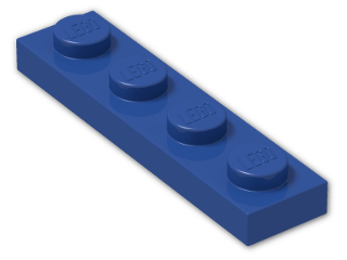 LEGO® Stein: Plate 1 x 4 3710 | Farbe: Dark Royal Blue