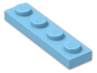 LEGO® Stein: Plate 1 x 4 3710 | Farbe: Dove Blue