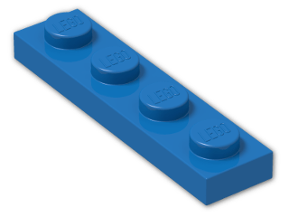 LEGO® Brick: Plate 1 x 4 3710 | Color: Bright Blue