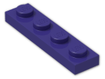 LEGO® Stein: Plate 1 x 4 3710 | Farbe: Medium Lilac