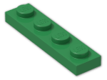 LEGO® Stein: Plate 1 x 4 3710 | Farbe: Dark Green