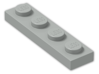 LEGO® Stein: Plate 1 x 4 3710 | Farbe: Grey