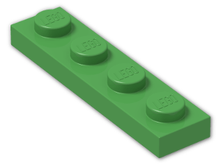 LEGO® Brick: Plate 1 x 4 3710 | Color: Bright Green
