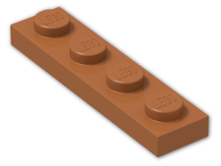 LEGO® Brick: Plate 1 x 4 3710 | Color: Dark Orange