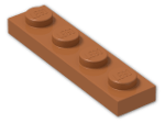 LEGO® Brick: Plate 1 x 4 3710 | Color: Dark Orange
