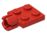 LEGO® Brick: Plate 2 x 2 with Towball Socket 3730 | Color: Bright Red