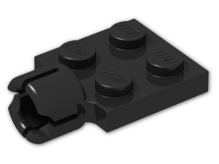 LEGO® Brick: Plate 2 x 2 with Towball Socket 3730 | Color: Black