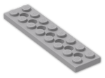LEGO® Brick: Technic Plate 2 x 8 with Holes 3738 | Color: Medium Stone Grey