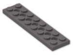 LEGO® Stein: Technic Plate 2 x 8 with Holes 3738 | Farbe: Dark Stone Grey
