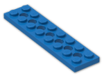 LEGO® Brick: Technic Plate 2 x 8 with Holes 3738 | Color: Bright Blue
