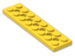 LEGO® Brick: Technic Plate 2 x 8 with Holes 3738 | Color: Bright Yellow