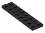 LEGO® Brick: Technic Plate 2 x 8 with Holes 3738 | Color: Black