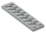 LEGO® Brick: Technic Plate 2 x 8 with Holes 3738 | Color: Grey