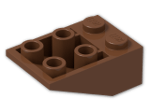 LEGO® Brick: Slope Brick 33 3 x 2 Inverted without Ribs between Studs 3747a | Color: Reddish Brown
