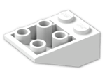 LEGO® Brick: Slope Brick 33 3 x 2 Inverted without Ribs between Studs 3747a | Color: White