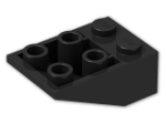 LEGO® Brick: Slope Brick 33 3 x 2 Inverted without Ribs between Studs 3747a | Color: Black