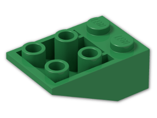 LEGO® Brick: Slope Brick 33 3 x 2 Inverted without Ribs between Studs 3747a | Color: Dark Green