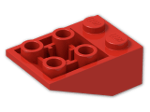 LEGO® Stein: Slope Brick 33 3 x 2 Inverted with Ribs between Studs 3747b | Farbe: Bright Red
