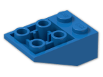 LEGO® Brick: Slope Brick 33 3 x 2 Inverted with Ribs between Studs 3747b | Color: Bright Blue