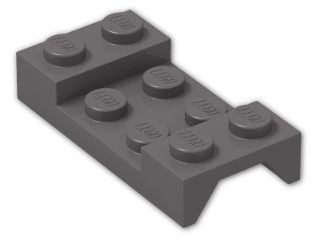 LEGO® Brick: Car Mudguard 2 x 4 3788 | Color: Dark Stone Grey