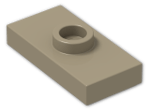 LEGO® Brick: Plate 1 x 2 with Groove with 1 Centre Stud 3794b | Color: Sand Yellow
