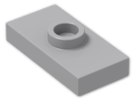 LEGO® Brick: Plate 1 x 2 with Groove with 1 Centre Stud 3794b | Color: Medium Stone Grey