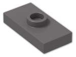 LEGO® Brick: Plate 1 x 2 with Groove with 1 Centre Stud 3794b | Color: Dark Stone Grey