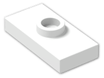 LEGO® Brick: Plate 1 x 2 with Groove with 1 Centre Stud 3794b | Color: White
