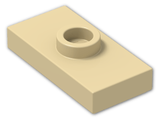 LEGO® Brick: Plate 1 x 2 with Groove with 1 Centre Stud 3794b | Color: Brick Yellow