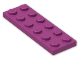 LEGO® Stein: Plate 2 x 6 3795 | Farbe: Bright Reddish Violet