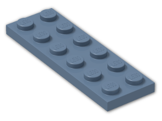 LEGO® Stein: Plate 2 x 6 3795 | Farbe: Sand Blue