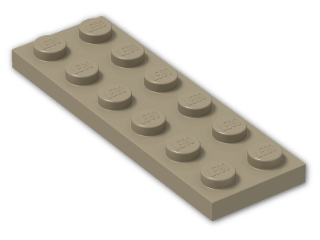 LEGO® Stein: Plate 2 x 6 3795 | Farbe: Sand Yellow