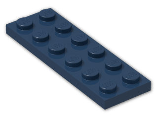 LEGO® Stein: Plate 2 x 6 3795 | Farbe: Earth Blue