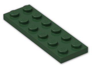 LEGO® Brick: Plate 2 x 6 3795 | Color: Earth Green