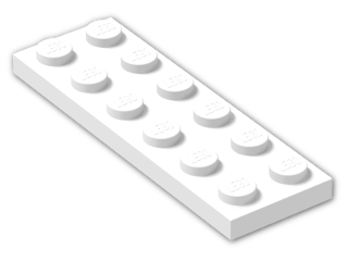 LEGO® Stein: Plate 2 x 6 3795 | Farbe: White