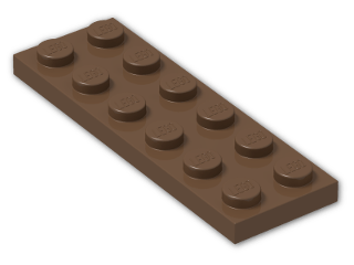 LEGO® Brick: Plate 2 x 6 3795 | Color: Brown