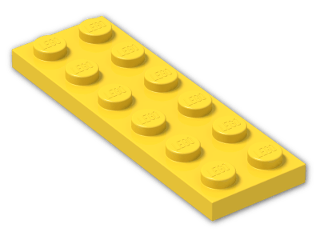 LEGO® Stein: Plate 2 x 6 3795 | Farbe: Bright Yellow