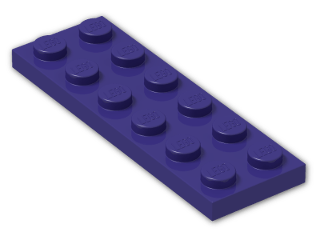 LEGO® Brick: Plate 2 x 6 3795 | Color: Medium Lilac